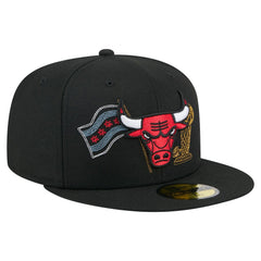 Black Chicago Bulls State Stitch 59FIFTY Fitted Hat | NBA
