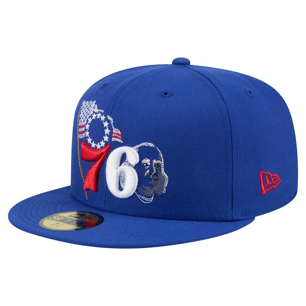 Royal Philadelphia 76ers State Stitch 59FIFTY Fitted Hat | NBA