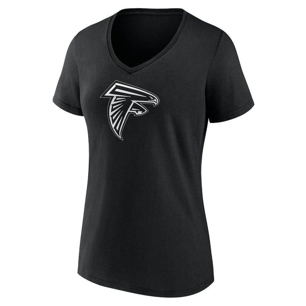 Atlanta Falcons Women's Personalized Name & Number Monochrome V-Neck T-Shirt | NFL Sale