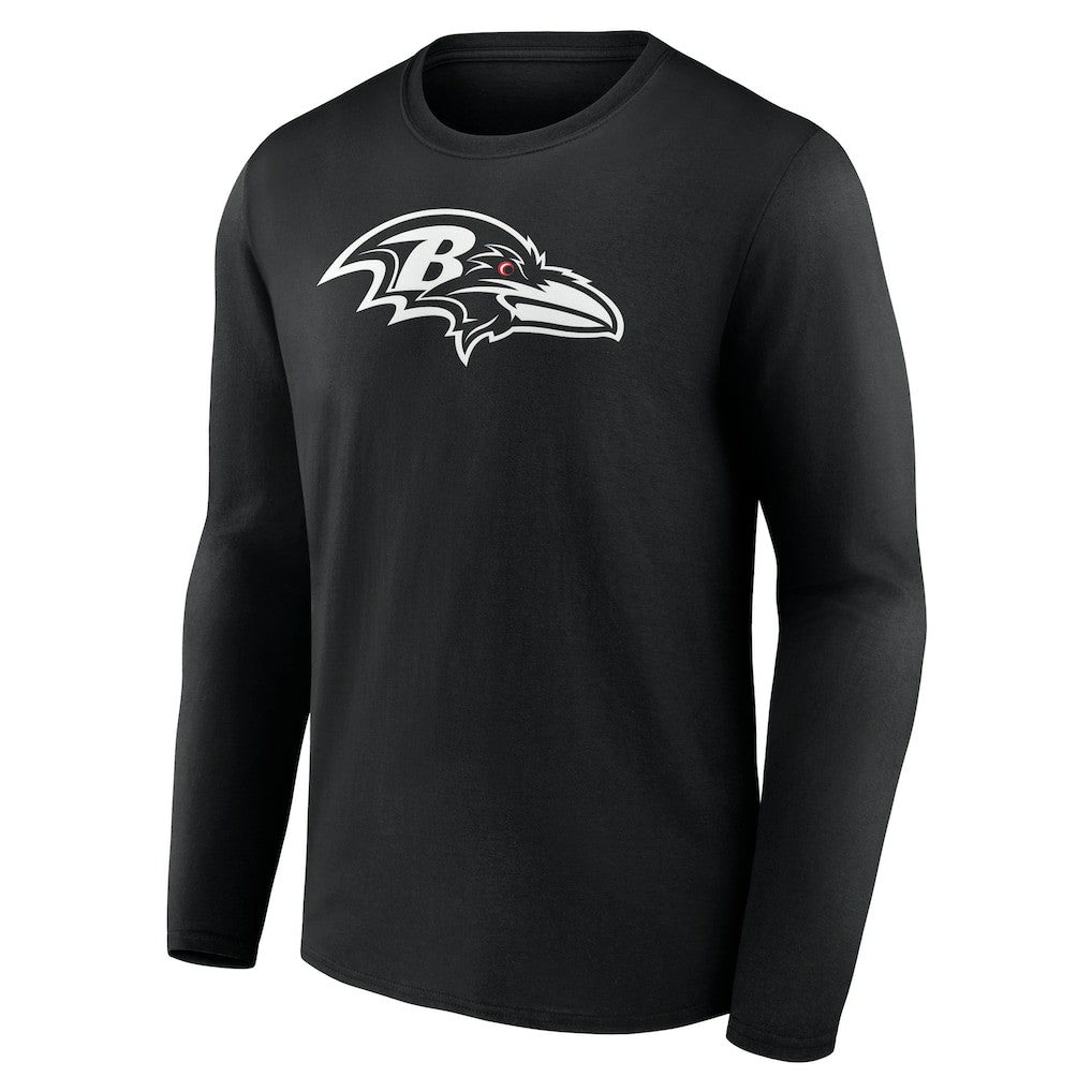 Baltimore Ravens Personalized Name & Number Monochrome Long Sleeve T-Shirt | NFL Outlet