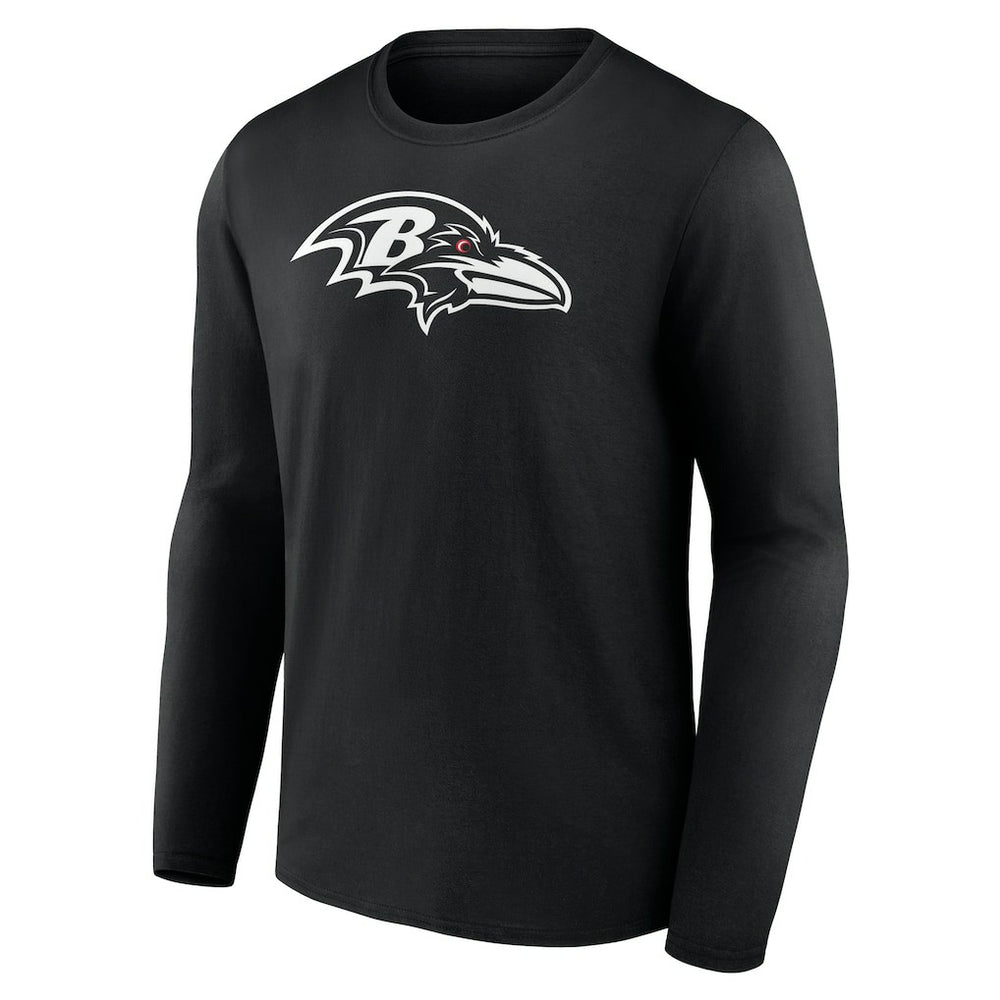 Baltimore Ravens Personalized Name & Number Monochrome Long Sleeve T-Shirt | NFL Outlet