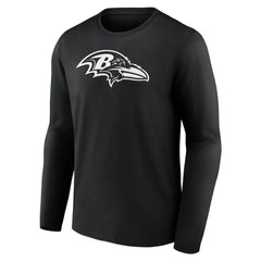 Baltimore Ravens Personalized Name & Number Monochrome Long Sleeve T-Shirt | NFL Outlet