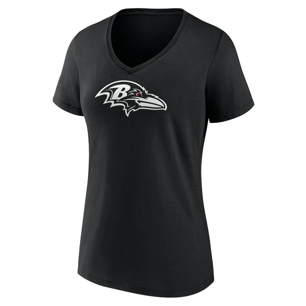 Baltimore Ravens Women's Personalized Name & Number Monochrome V-Neck T-Shirt | NFL Sale