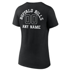 Buffalo Bills Women's Personalized Name & Number Monochrome V-Neck T-Shirt | NFL US