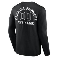 Carolina Panthers Personalized Name & Number Monochrome Long Sleeve T-Shirt | NFL New