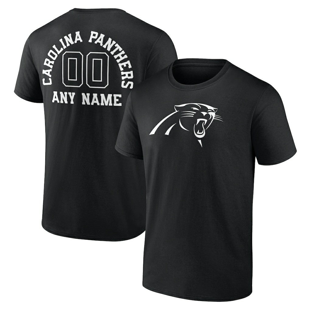 Carolina Panthers Personalized Name & Number Monochrome T-Shirt | NFL Online