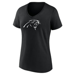Carolina Panthers Women's Personalized Name & Number Monochrome V-Neck T-Shirt | NFL Hot