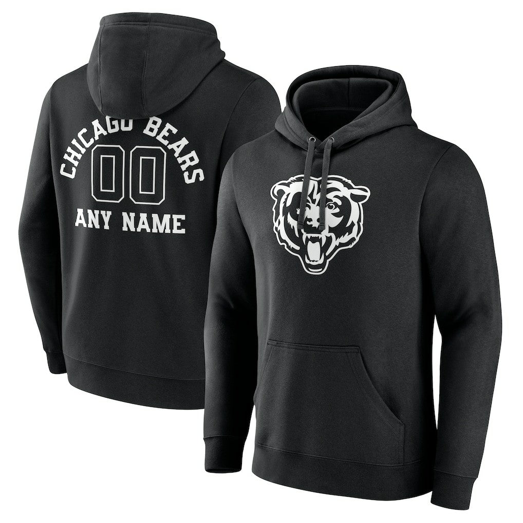 Chicago Bears Personalized Name & Number Pullover Hoodie | NFL Discount