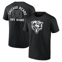 Chicago Bears Personalized Name & Number Monochrome T-Shirt | NFL Outlet
