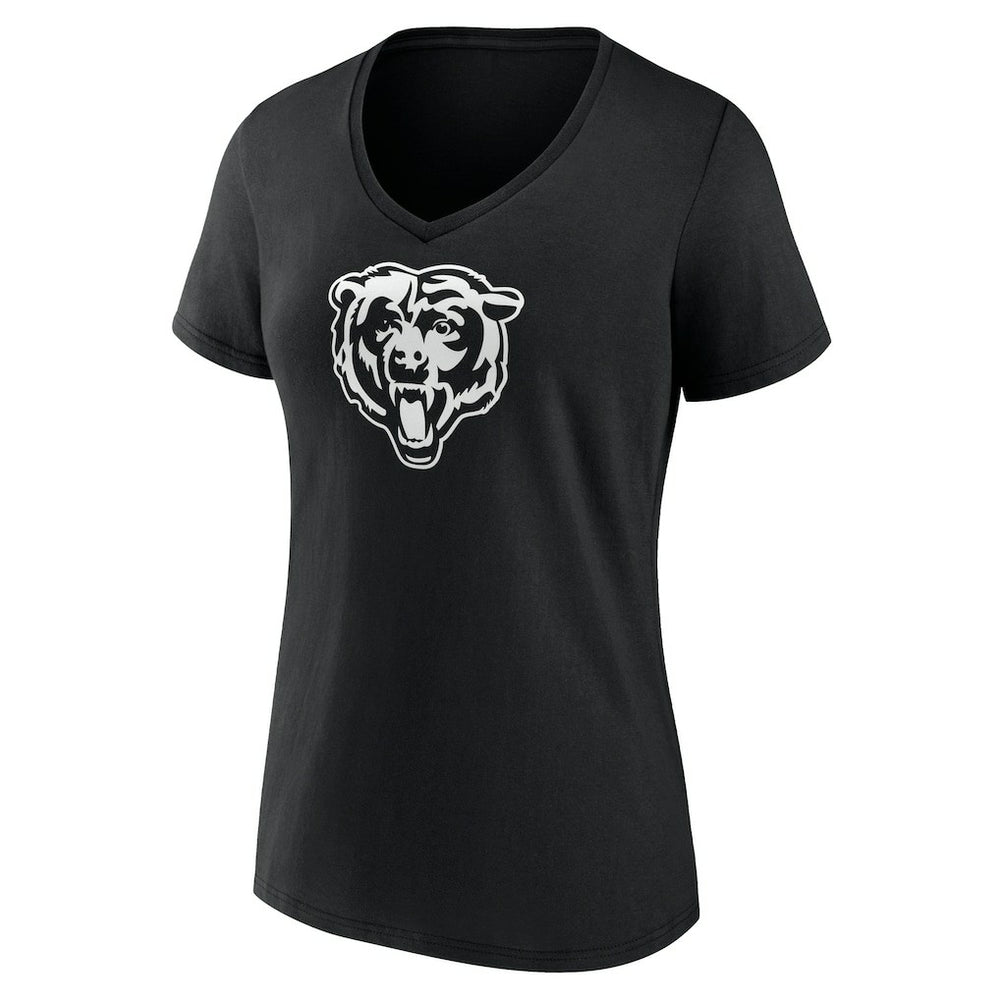 Chicago Bears Women's Personalized Name & Number Monochrome V-Neck T-Shirt | NFL Online