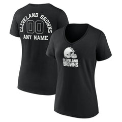 Cleveland Browns Women's Personalized Name & Number Monochrome V-Neck T-Shirt | NFL Near me