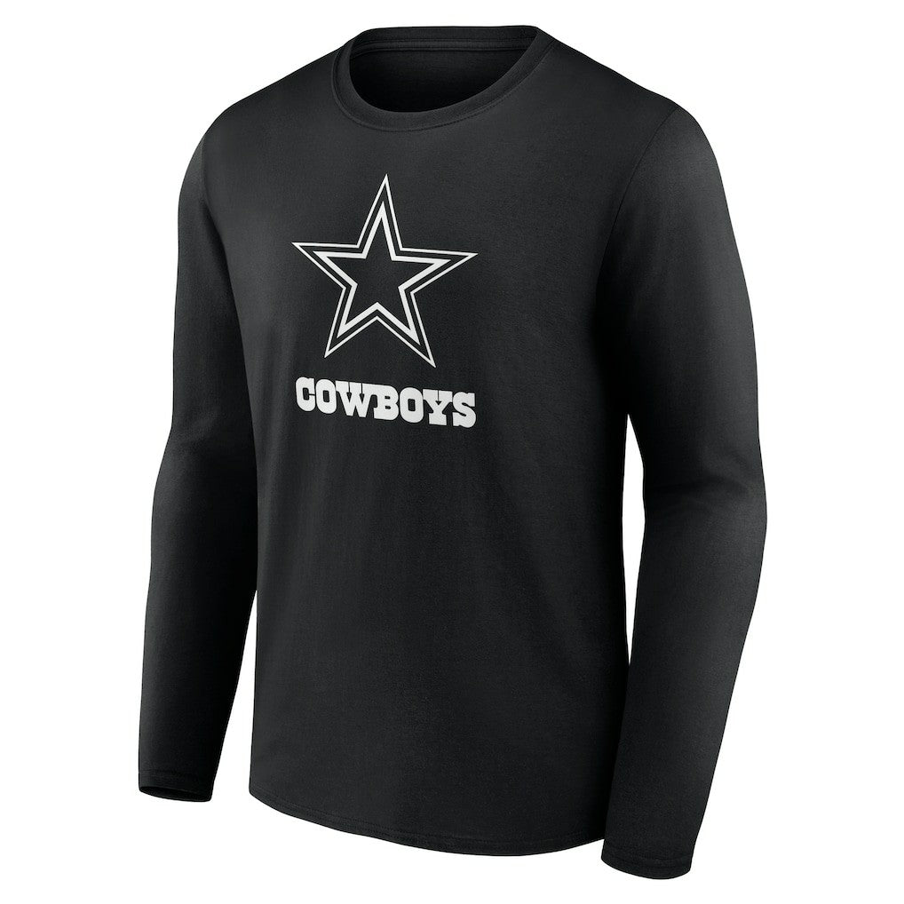Dallas Cowboys Personalized Name & Number Monochrome Long Sleeve T-Shirt | NFL Sale