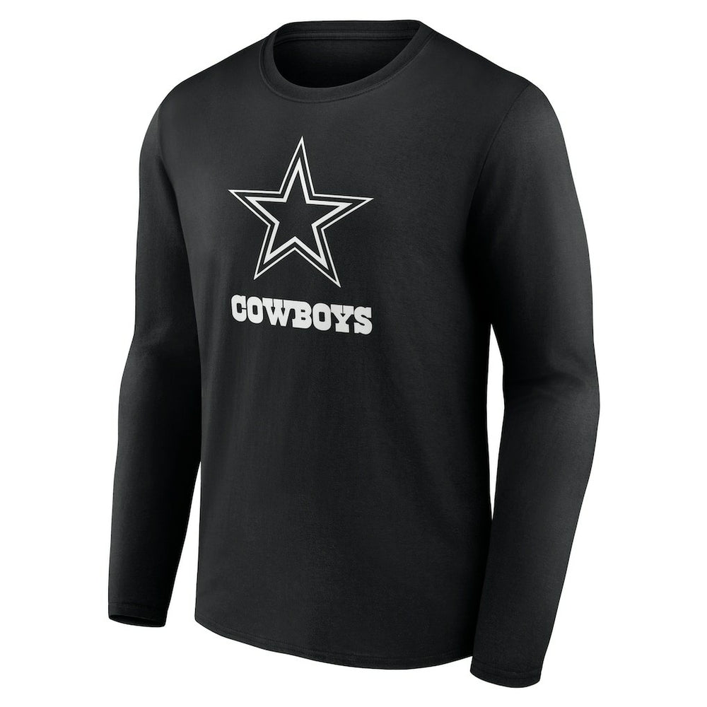 Dallas Cowboys Personalized Name & Number Monochrome Long Sleeve T-Shirt | NFL Sale