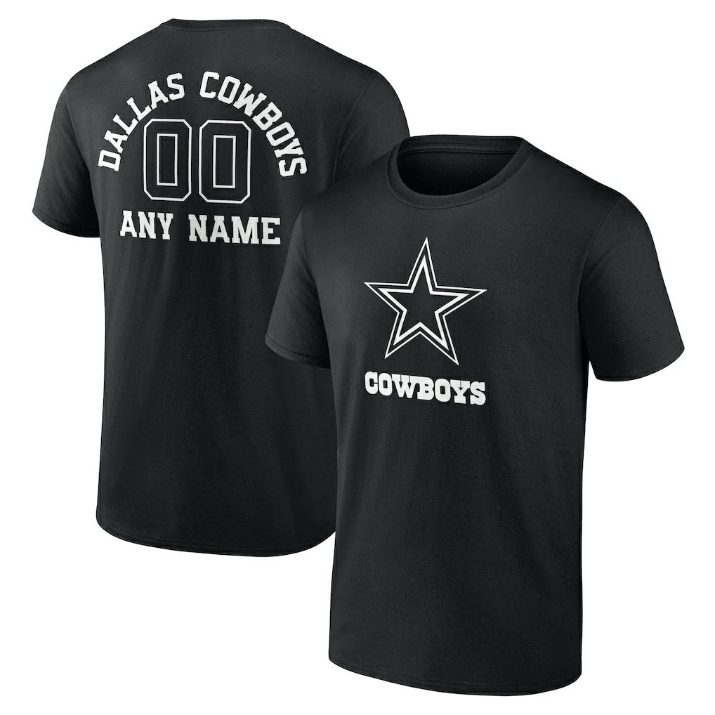 Dallas Cowboys Personalized Name & Number Monochrome T-Shirt | NFL Near me