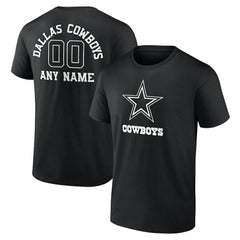 Dallas Cowboys Personalized Name & Number Monochrome T-Shirt | NFL Near me