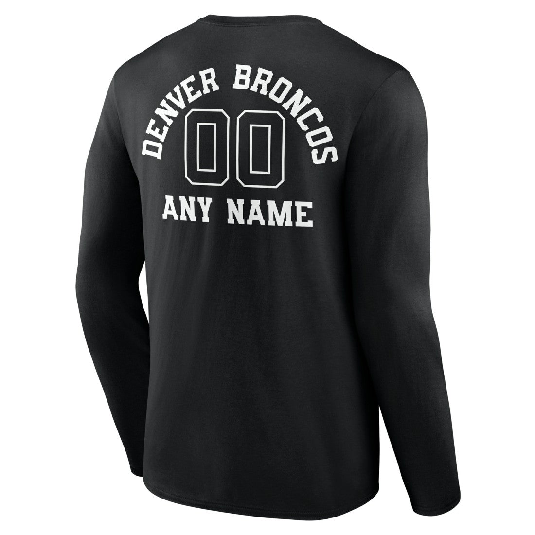 Denver Broncos Personalized Name & Number Monochrome Long Sleeve T-Shirt | NFL US