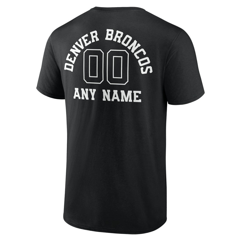 Denver Broncos Personalized Name & Number Monochrome T-Shirt | NFL Hot