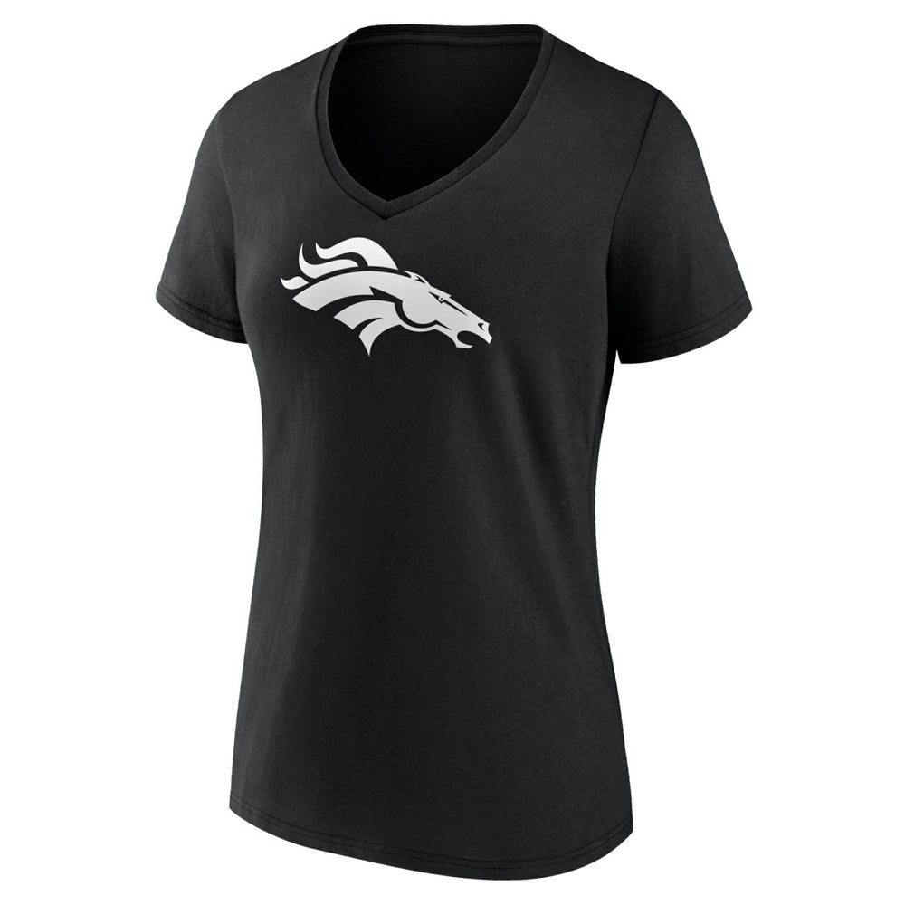 Denver Broncos Women's Personalized Name & Number Monochrome V-Neck T-Shirt | NFL Sale