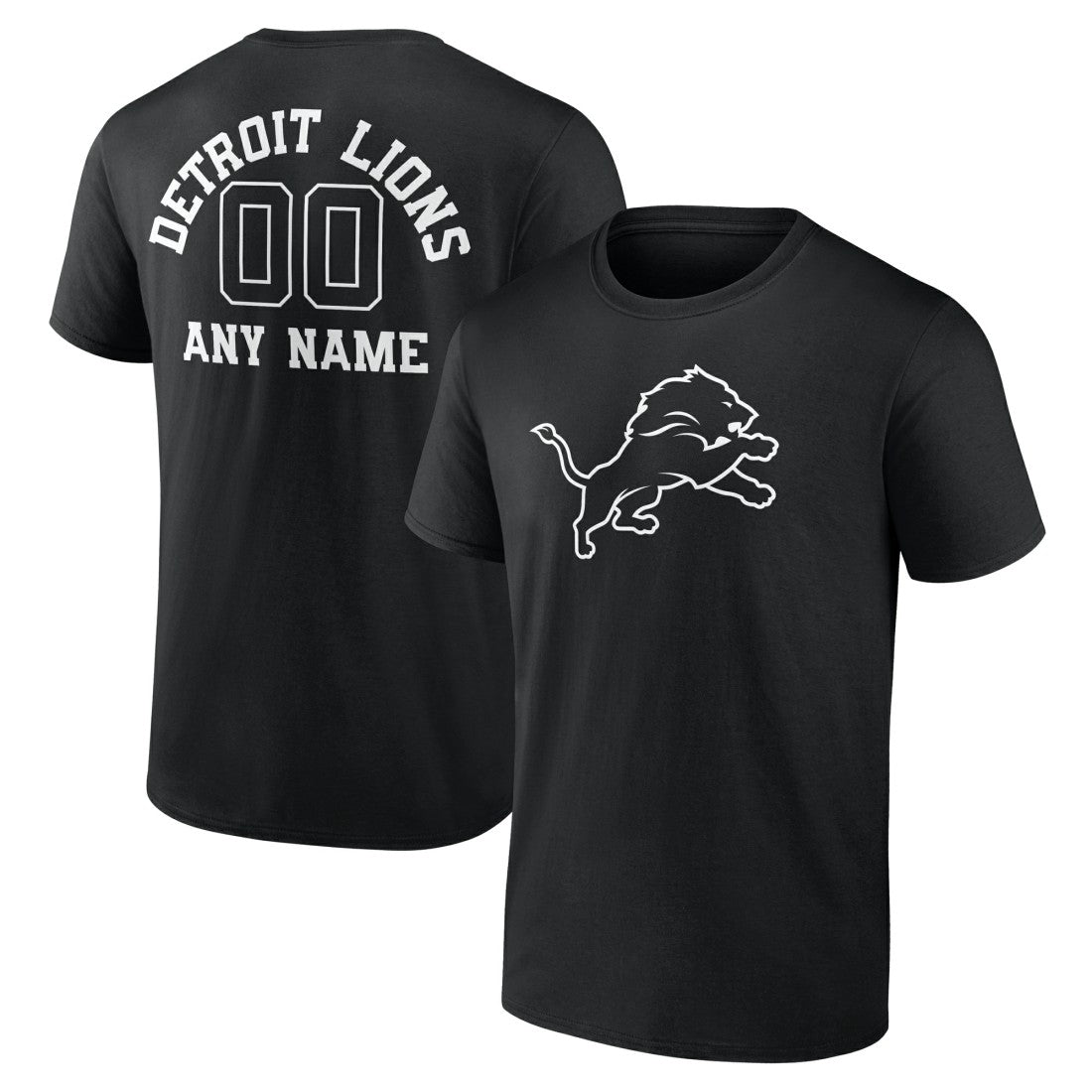 Detroit Lions Personalized Name & Number Monochrome T-Shirt | NFL Near me