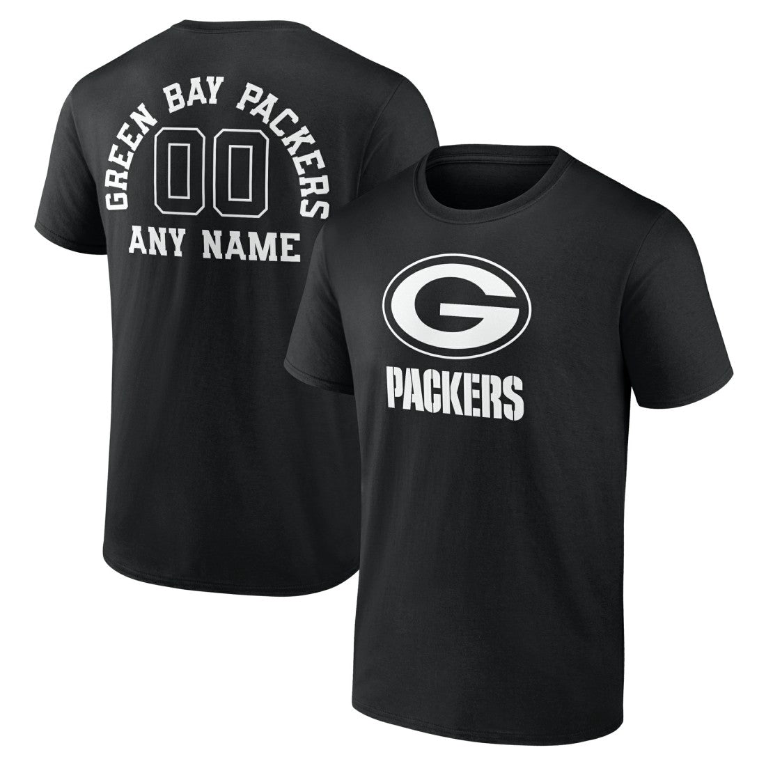 Green Bay Packers Personalized Name & Number Monochrome T-Shirt | NFL Outlet