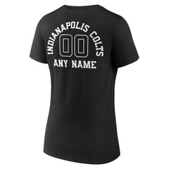 Indianapolis Colts Women's Personalized Name & Number Monochrome V-Neck T-Shirt | NFL Discount