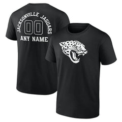 Jacksonville Jaguars Personalized Name & Number Monochrome T-Shirt | NFL On sale