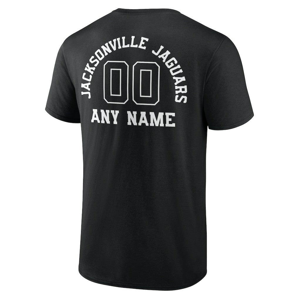 Jacksonville Jaguars Personalized Name & Number Monochrome T-Shirt | NFL On sale