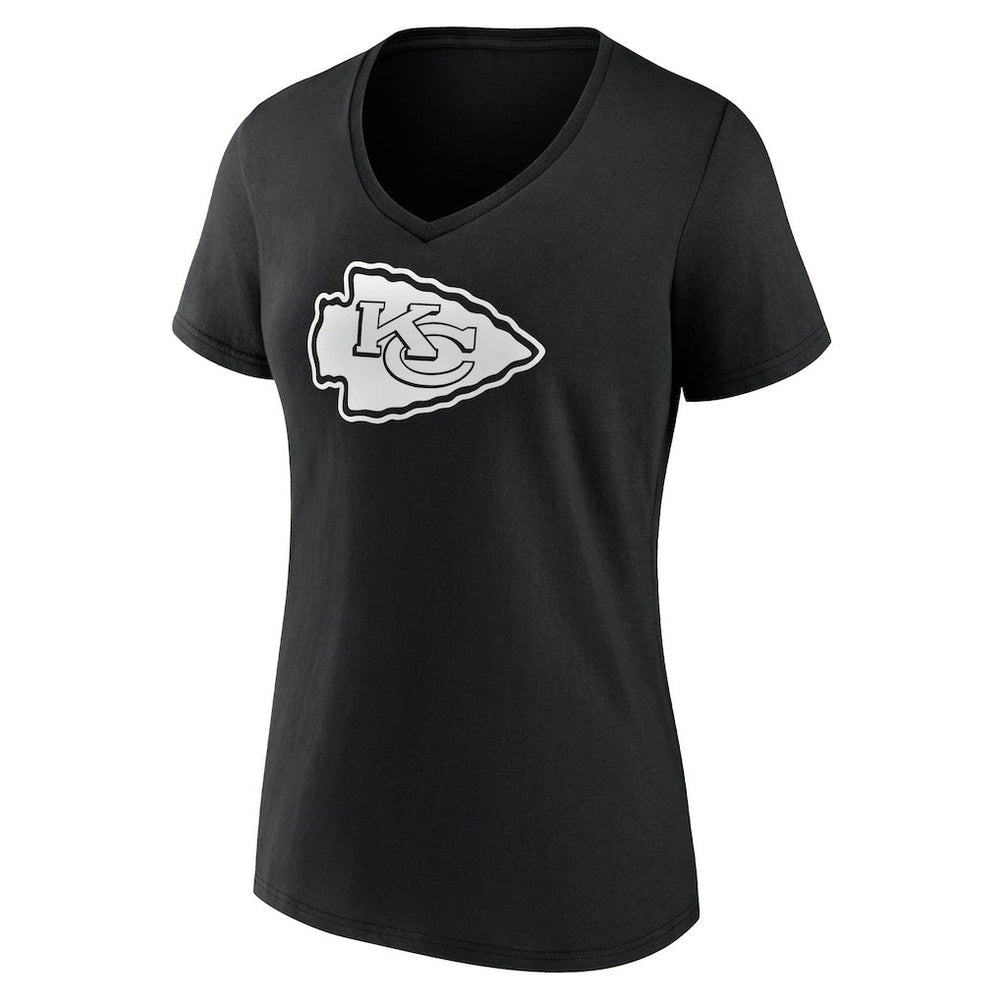 Kansas City Chiefs Women's Personalized Name & Number Monochrome V-Neck T-Shirt | NFL Online