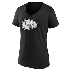 Kansas City Chiefs Women's Personalized Name & Number Monochrome V-Neck T-Shirt | NFL Online