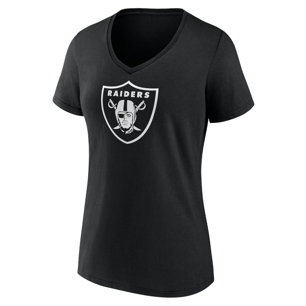 Las Vegas Raiders Women's Personalized Name & Number Monochrome V-Neck T-Shirt | NFL Hot