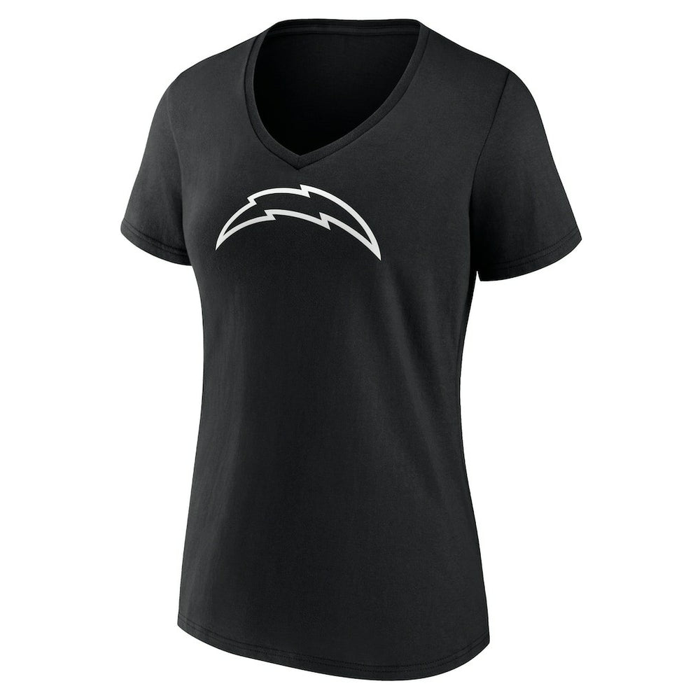 Los Angeles Chargers Women's Personalized Name & Number Monochrome V-Neck T-Shirt | NFL Hot