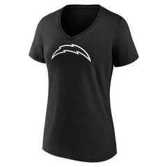 Los Angeles Chargers Women's Personalized Name & Number Monochrome V-Neck T-Shirt | NFL Hot