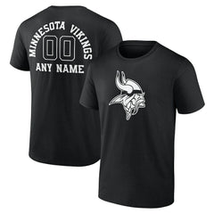 Minnesota Vikings Personalized Name & Number Monochrome T-Shirt | NFL Online