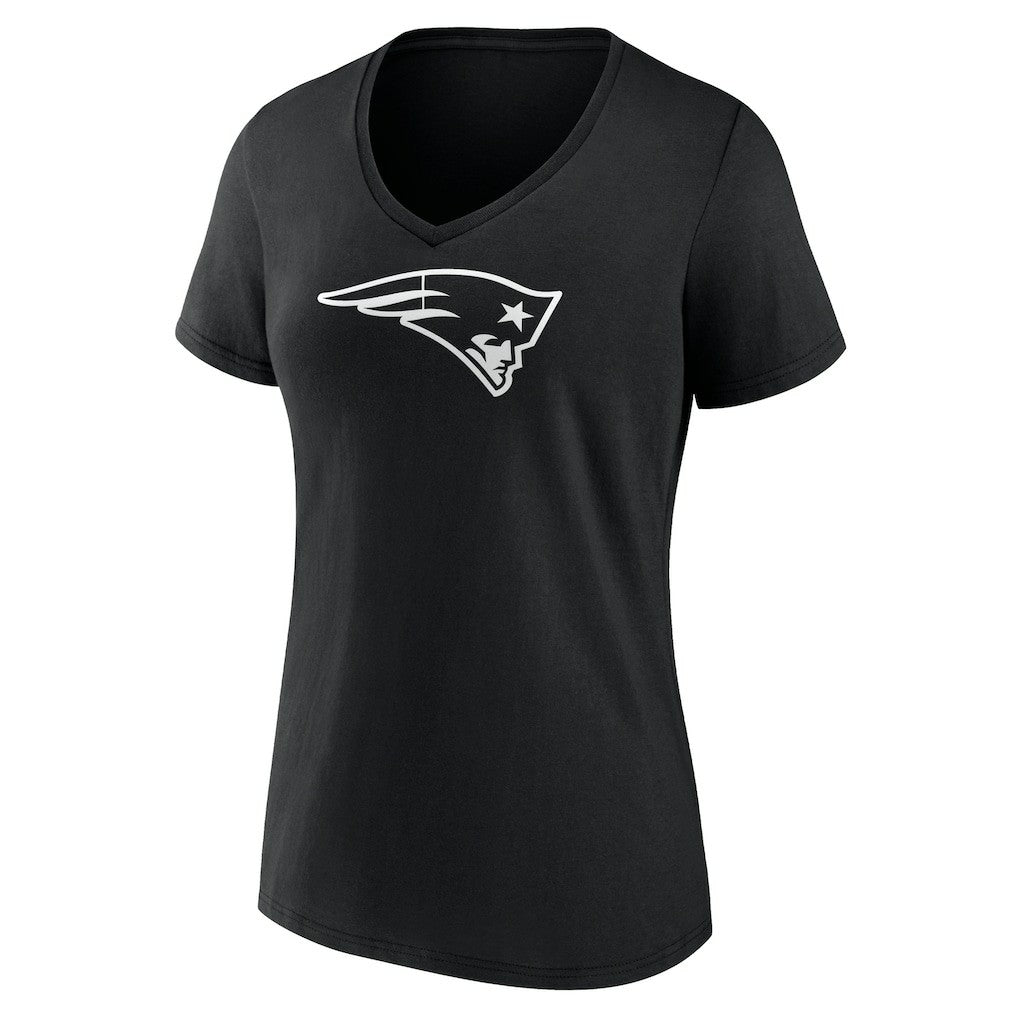 New England Patriots Women's Personalized Name & Number Monochrome V-Neck T-Shirt | NFL Online