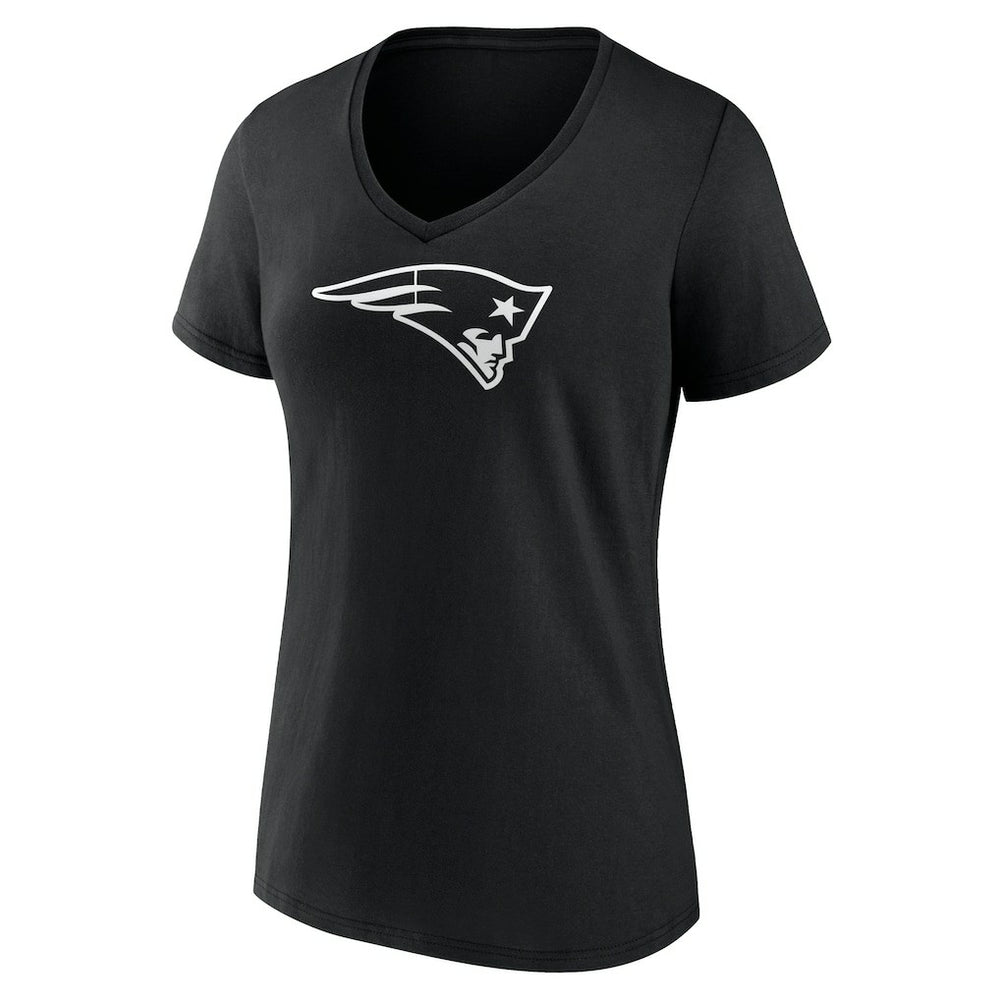 New England Patriots Women's Personalized Name & Number Monochrome V-Neck T-Shirt | NFL Online