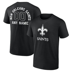 New Orleans Saints Personalized Name & Number Monochrome T-Shirt | NFL Near me