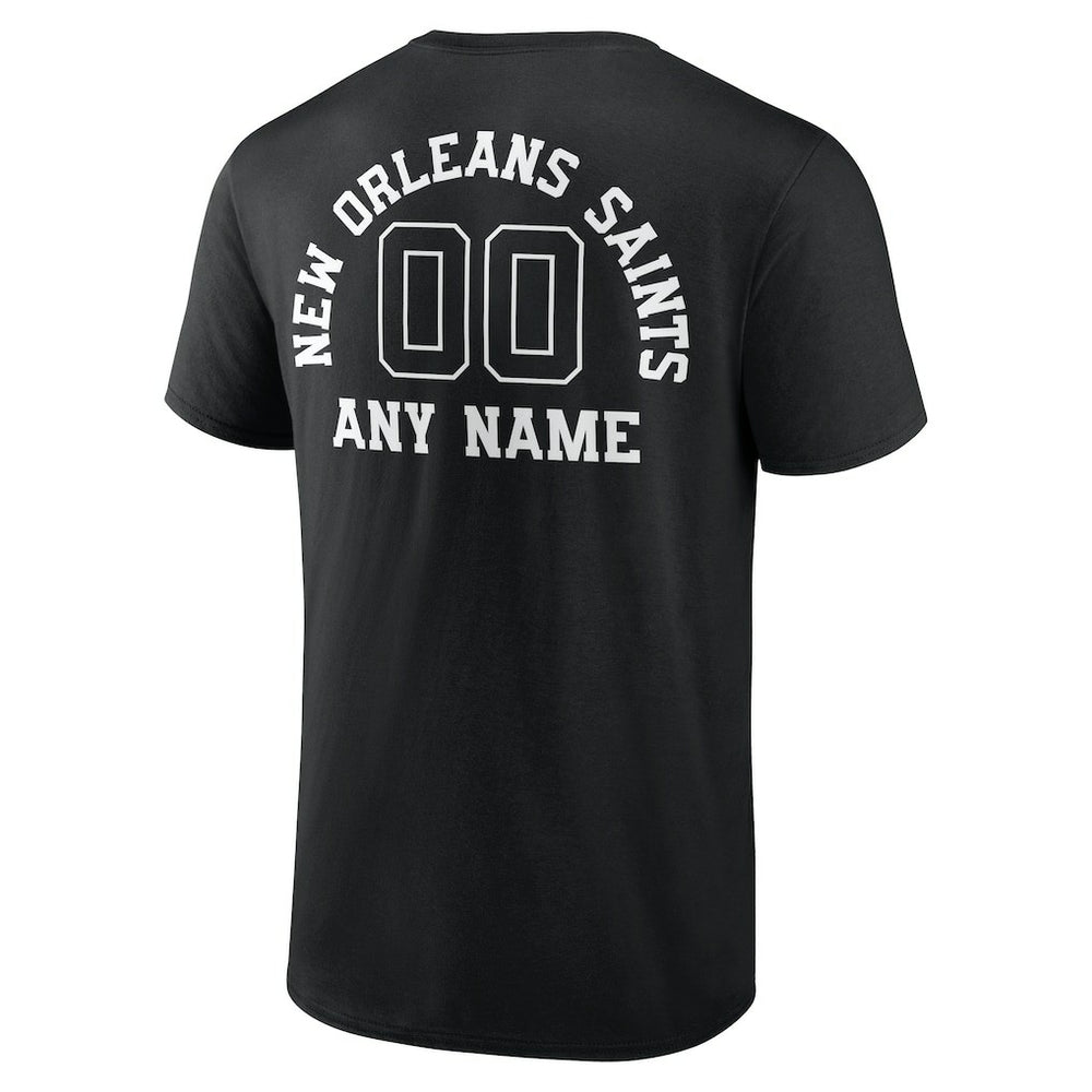 New Orleans Saints Personalized Name & Number Monochrome T-Shirt | NFL Near me
