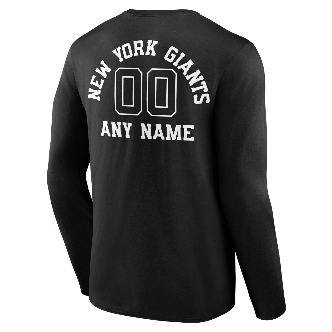 New York Giants Personalized Name & Number Monochrome Long Sleeve T-Shirt | NFL Discount