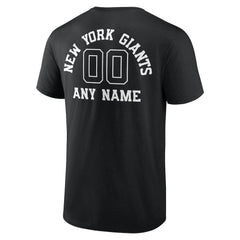 New York Giants Personalized Name & Number Monochrome T-Shirt | NFL Discount