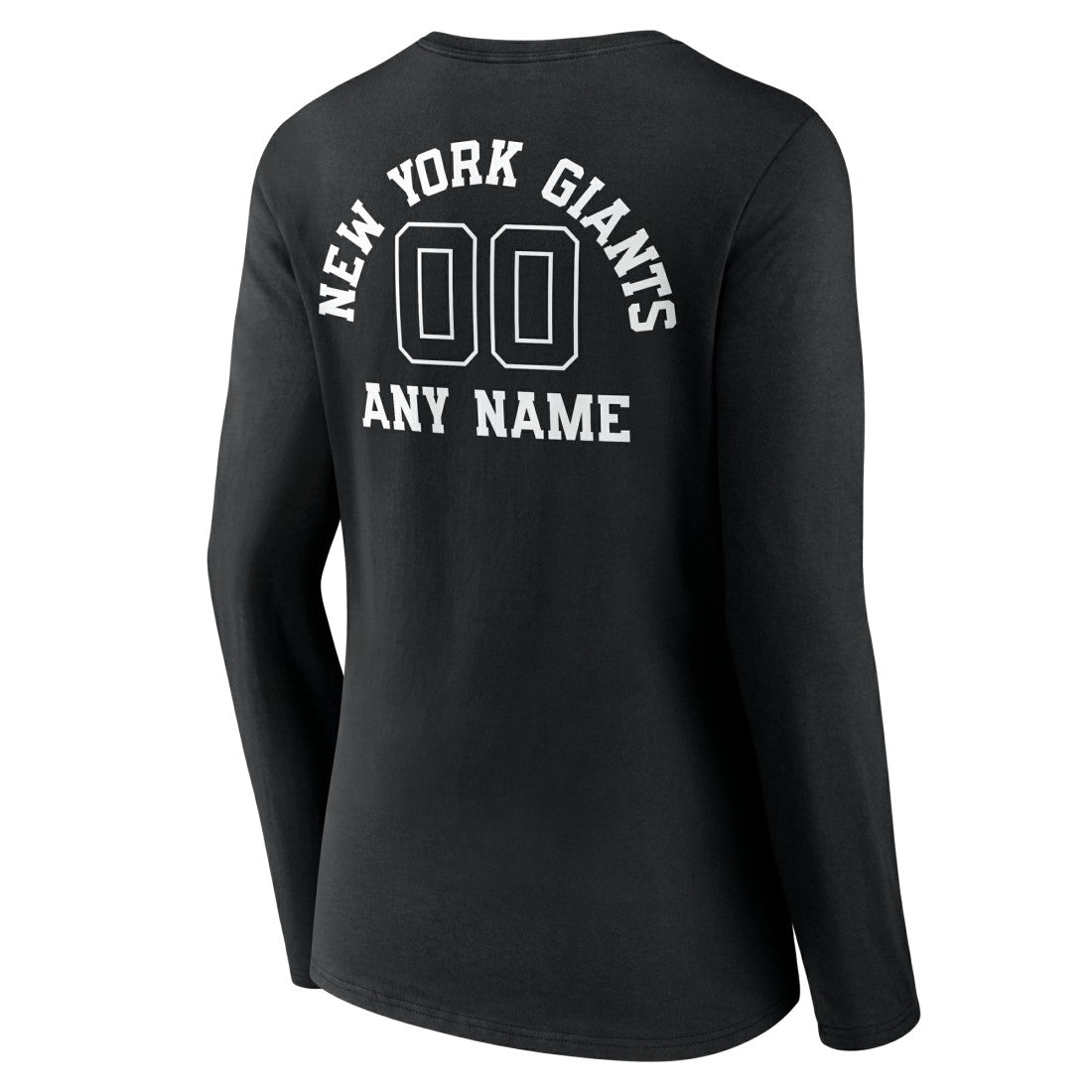 New York Giants Women's Personalized Name & Number Monochrome Long Sleeve V-Neck T-Shirt | NFL Near me