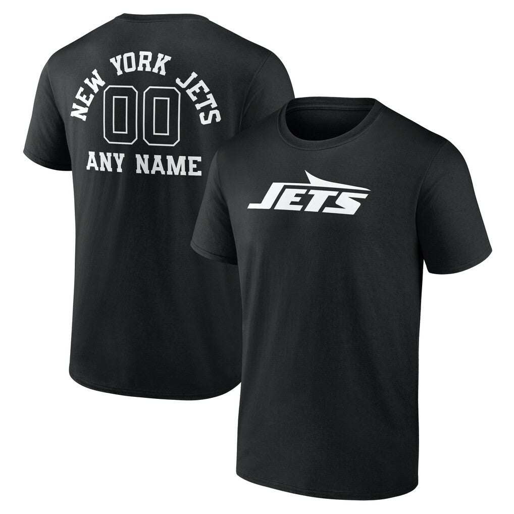 New York Jets Personalized Name & Number Monochrome T-Shirt | NFL Hot