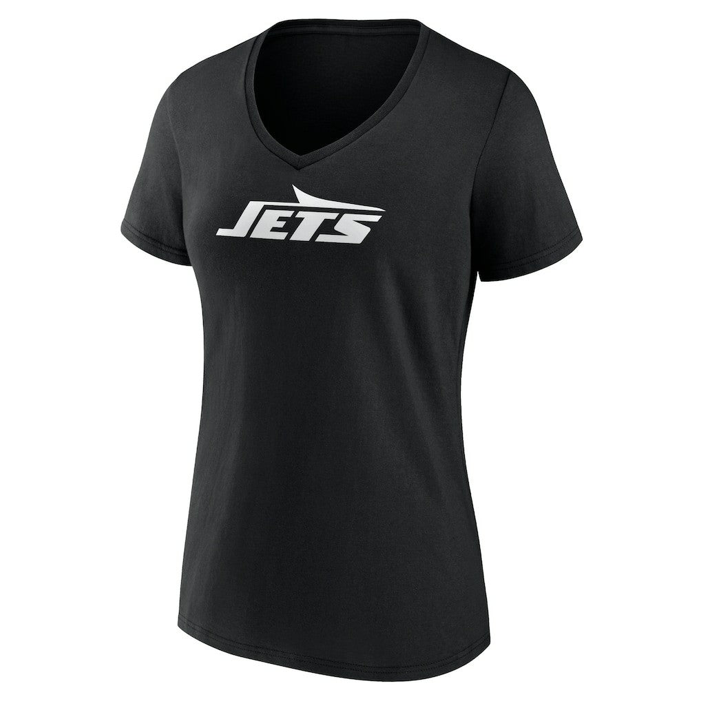 New York Jets Women's Personalized Name & Number Monochrome V-Neck T-Shirt | NFL Discount