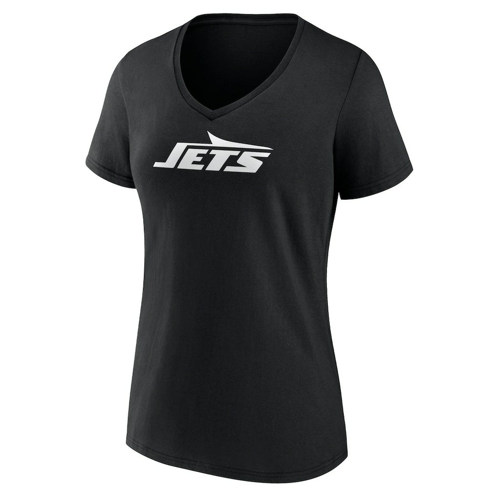 New York Jets Women's Personalized Name & Number Monochrome V-Neck T-Shirt | NFL Discount
