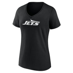 New York Jets Women's Personalized Name & Number Monochrome V-Neck T-Shirt | NFL Discount