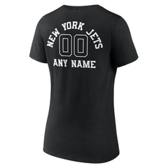 New York Jets Women's Personalized Name & Number Monochrome V-Neck T-Shirt | NFL Discount