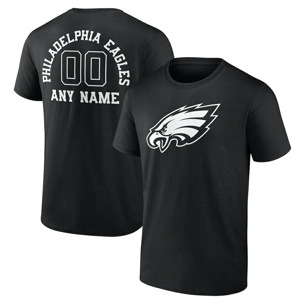 Philadelphia Eagles Personalized Name & Number Monochrome T-Shirt | NFL Outlet