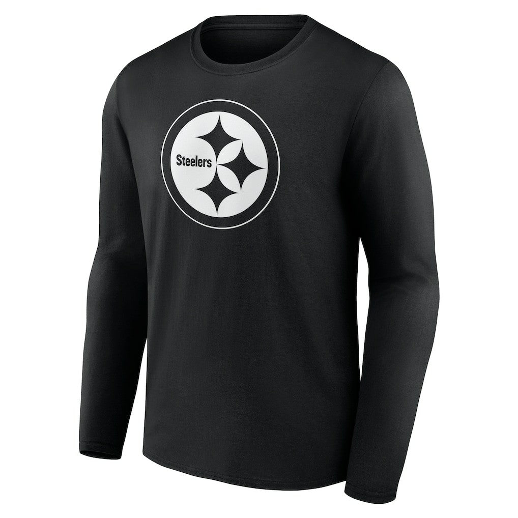 Pittsburgh Steelers Personalized Name & Number Monochrome Long Sleeve T-Shirt | NFL New