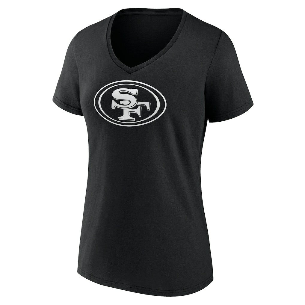 San Francisco 49ers Women's Personalized Name & Number Monochrome V-Neck T-Shirt | NFL Near me