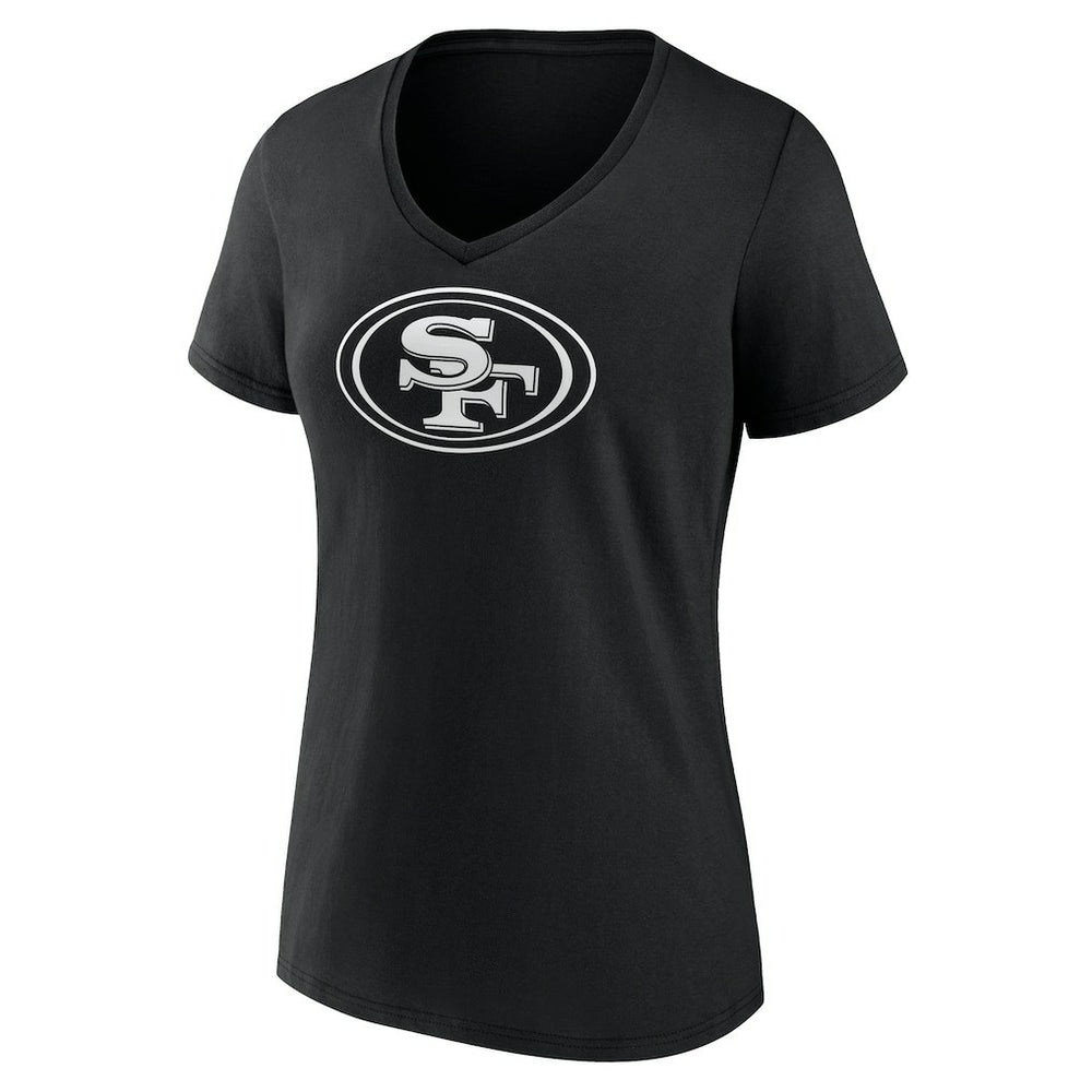 San Francisco 49ers Women's Personalized Name & Number Monochrome V-Neck T-Shirt | NFL Near me