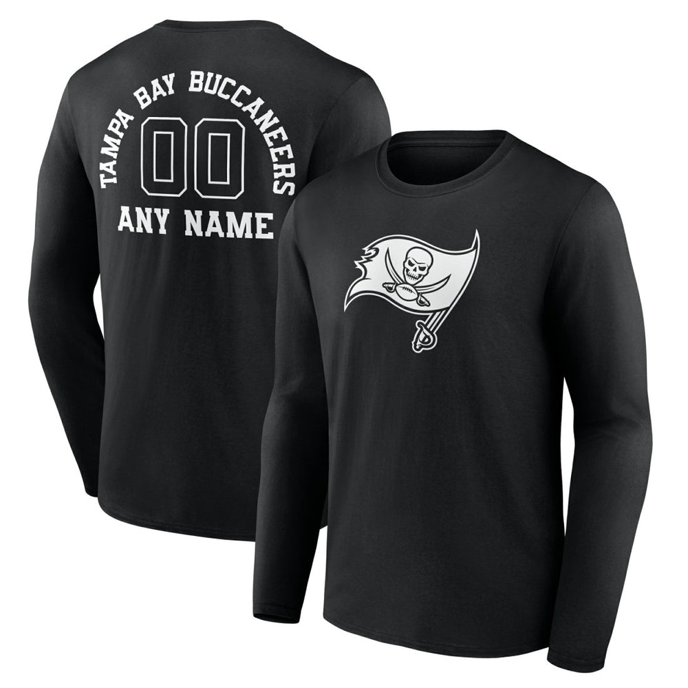 Tampa Bay Buccaneers Personalized Name & Number Monochrome Long Sleeve T-Shirt | NFL On sale